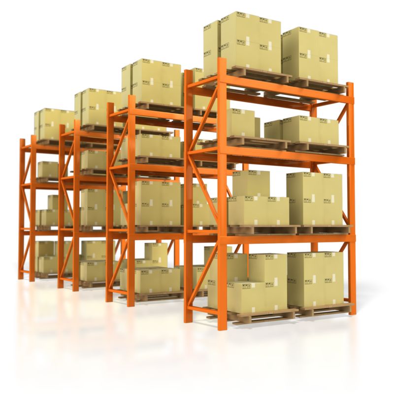Come possono essere posizionati gli scaffali di stoccaggio per sfruttare al meglio lo spazio?