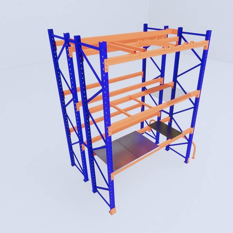 Disegno 3D della scaffalatura per pallet
